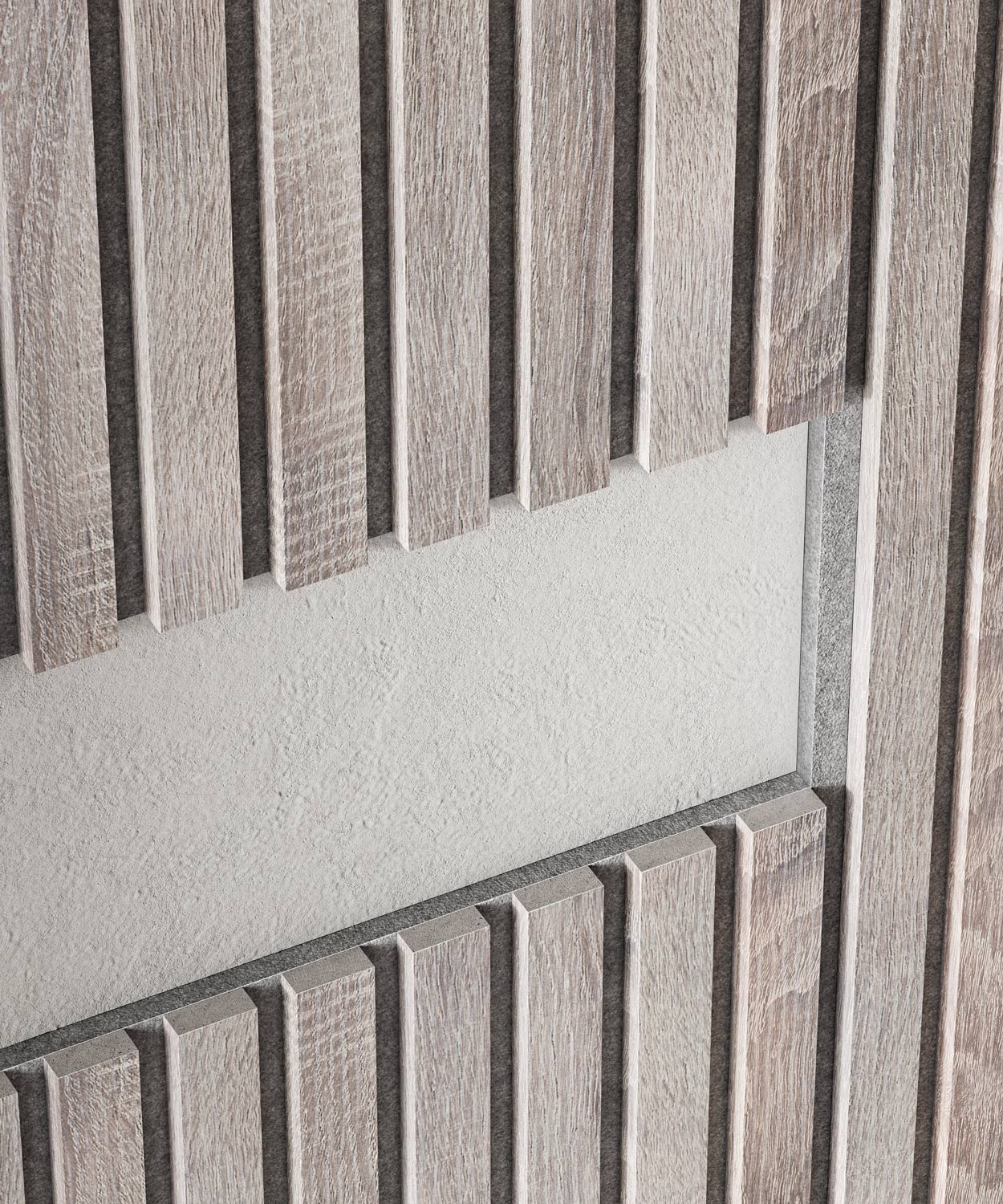 МДФ стеновая панель акустическая Cosca Decor Сканди Дуб Дымчатый черный войлок 2750×600×19 фото в интерьере МДФ стеновая панель акустическая Cosca Decor Сканди Дуб Дымчатый черный войлок 2750×600×19 фото в интерьере